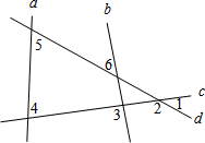 如图，直线a、b、c、d互不平行，对它们截出的一些角的数量关系描述错误的是（　　）