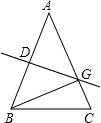 一腰AB的垂直平分线交另一腰AC于G